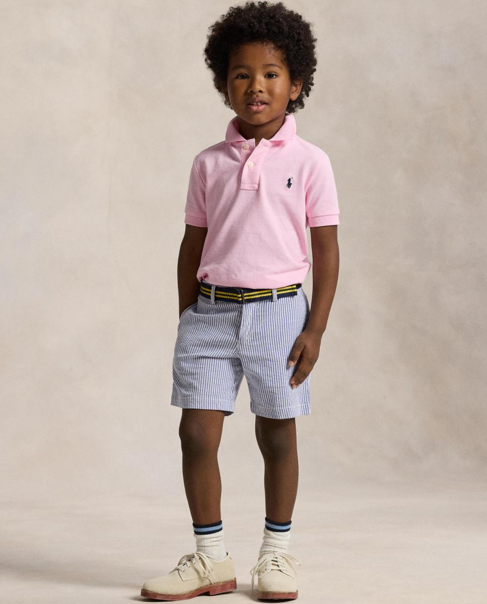 Polo de Piqué de Algodão Polo Ralph Lauren Rosa-claro-2