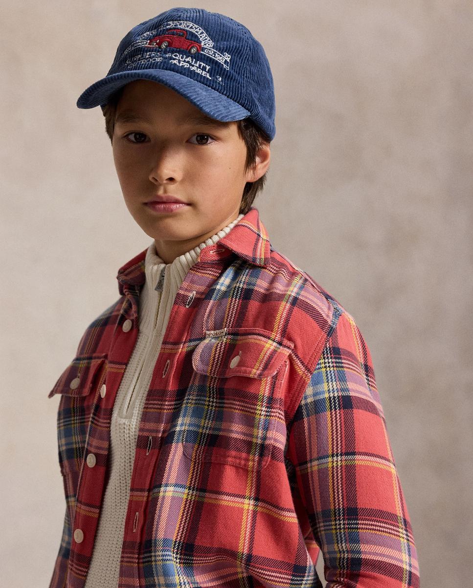 Camisa de niño de franela con cuadros - Polo Ralph Lauren - Rojo Rojo-2