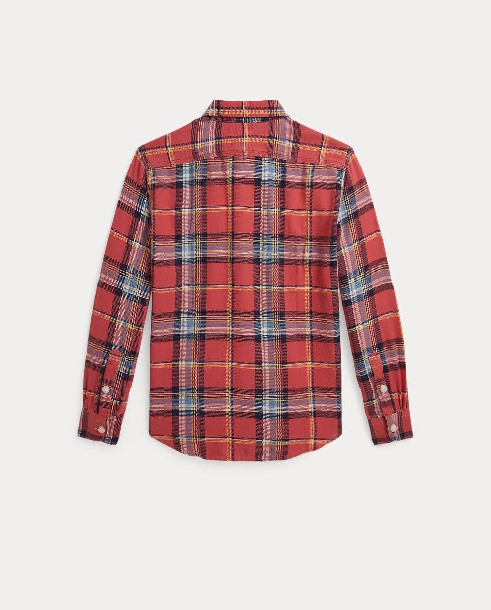 Camisa de Flanela aos Quadrados Polo Ralph Lauren Vermelho-2