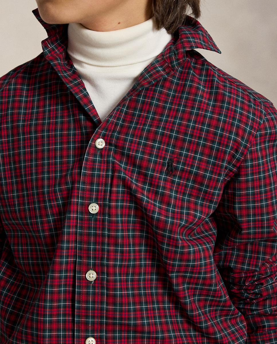Camisa de niño de algodón de cuadros - Polo Ralph Lauren - Granate Granate-2