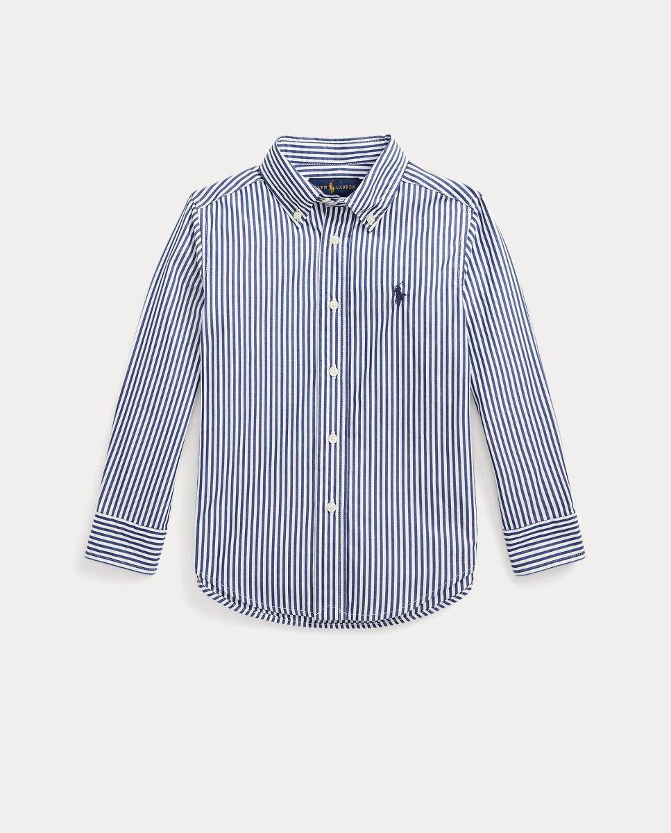 Camisa de popelina azul-marinho com logótipo Polo Ralph Lauren Azul-marinho-3