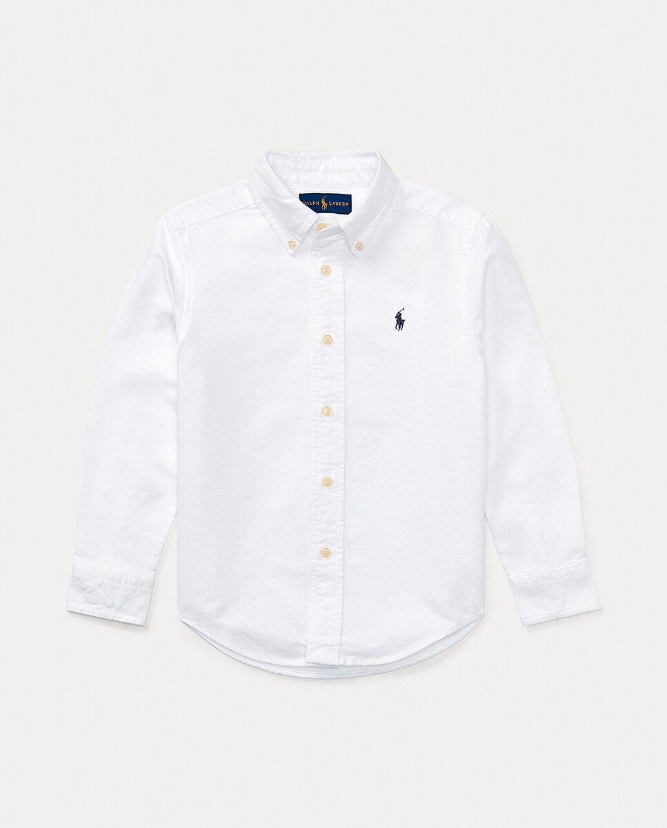 Camisa de Criança de Algodão - Branco Branco-3