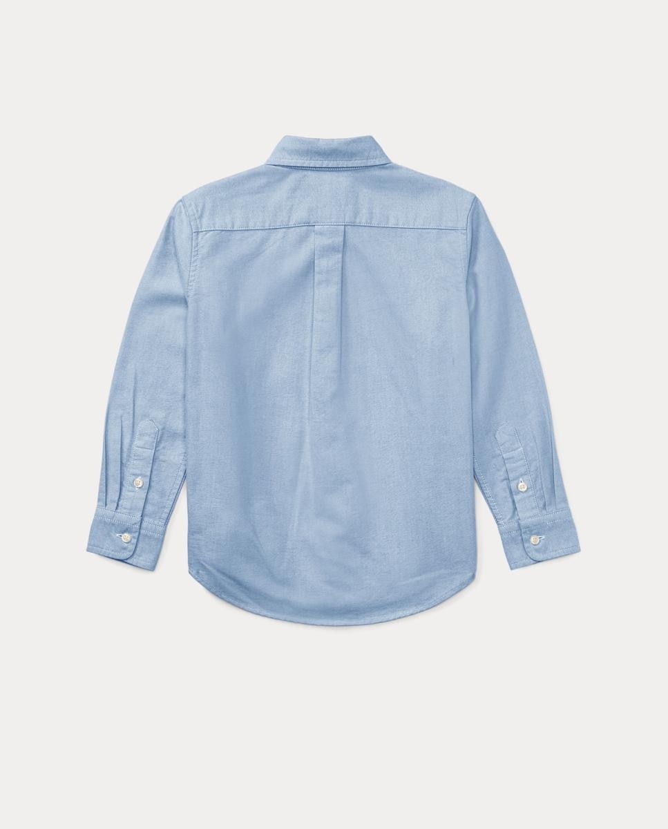 Camisa Oxford de Algodão Azul-claro-6