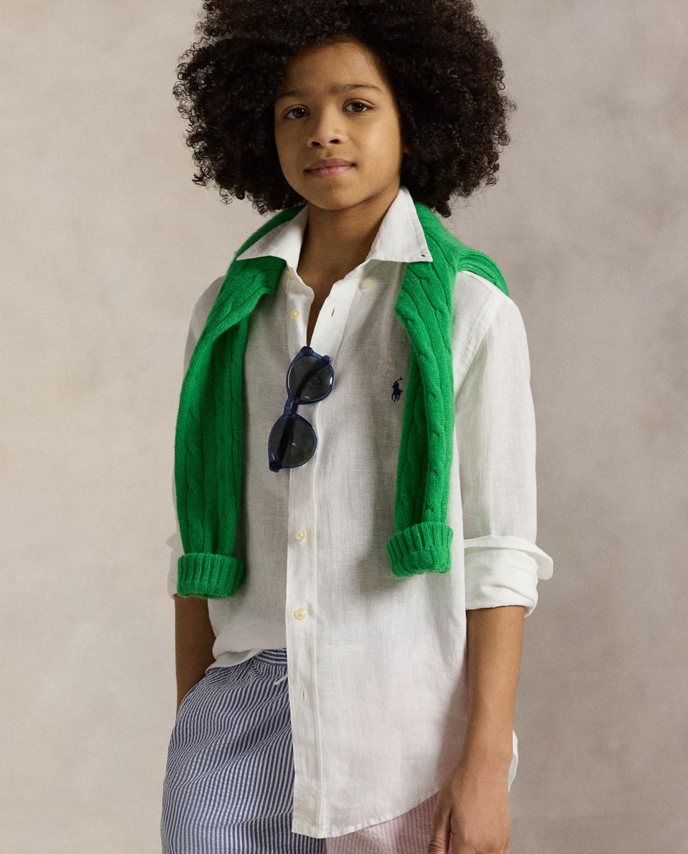 Camisa de Linho com Cavalo Branco-3