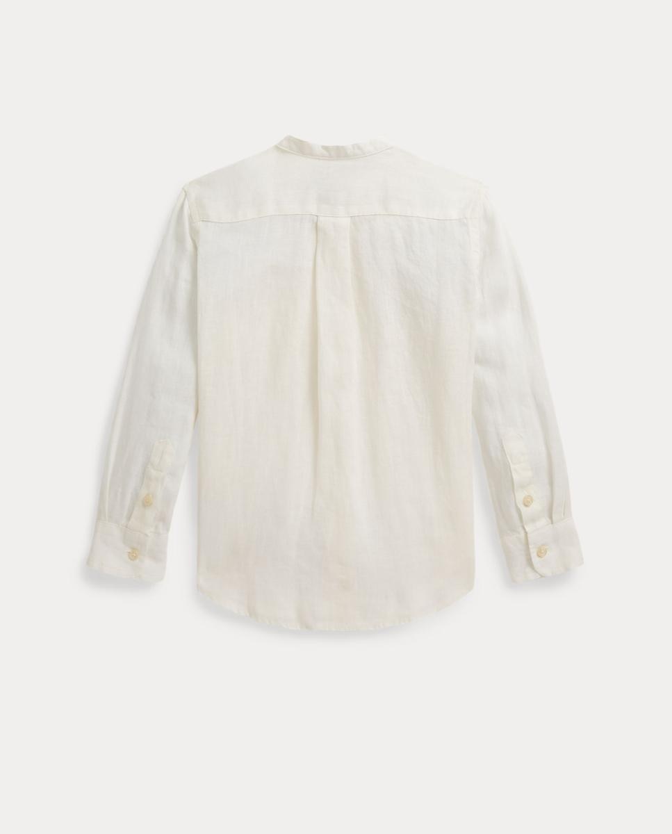Camisa de Linho com Cavalo Bordado Polo Ralph Lauren Cru-2