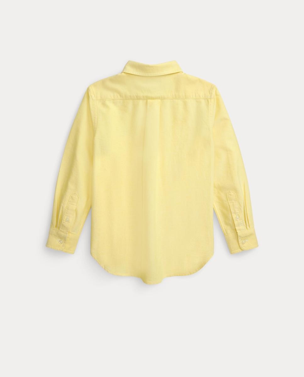 Camisa Oxford de Algodão Polo Ralph Lauren Amarelo-5
