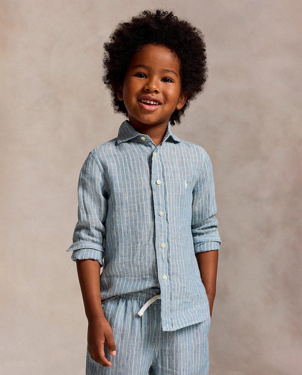 Imagem 0 de Camisa de Linho Estampada