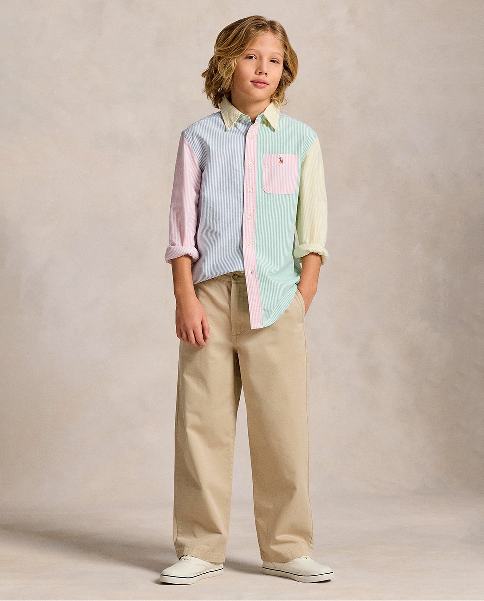Camisa Oxford de Algodão com Estampado Polo Ralph Lauren Multicolor-3