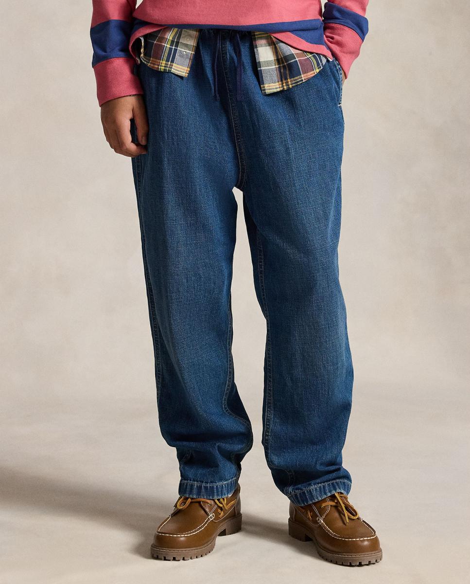 Jeans de Algodão Oversized Polo Ralph Lauren Azul-índigo-2