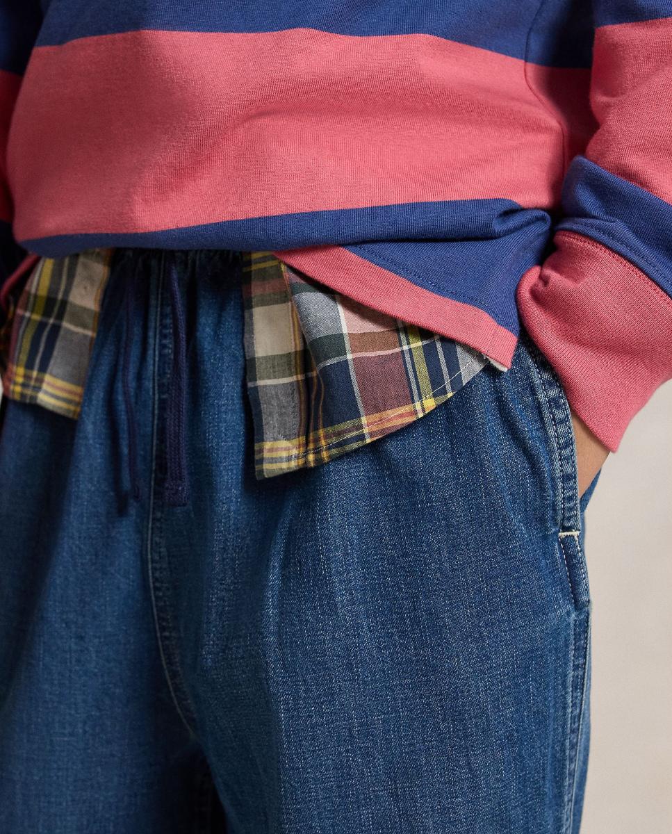 Jeans de Algodão Oversized Polo Ralph Lauren Azul-índigo-3