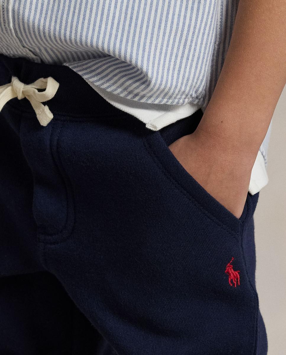Calças Desportivas de Felpa com Cavalo Bordado Polo Ralph Lauren Azul-marinho-3
