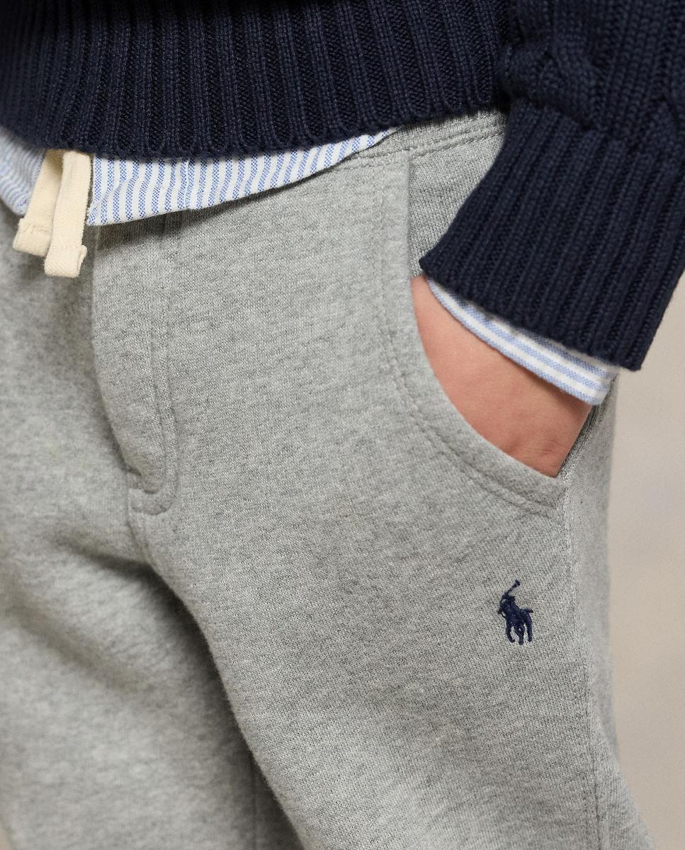 Calças Desportivas de Felpa com Cavalo Bordado Polo Ralph Lauren Cinzento-claro-3