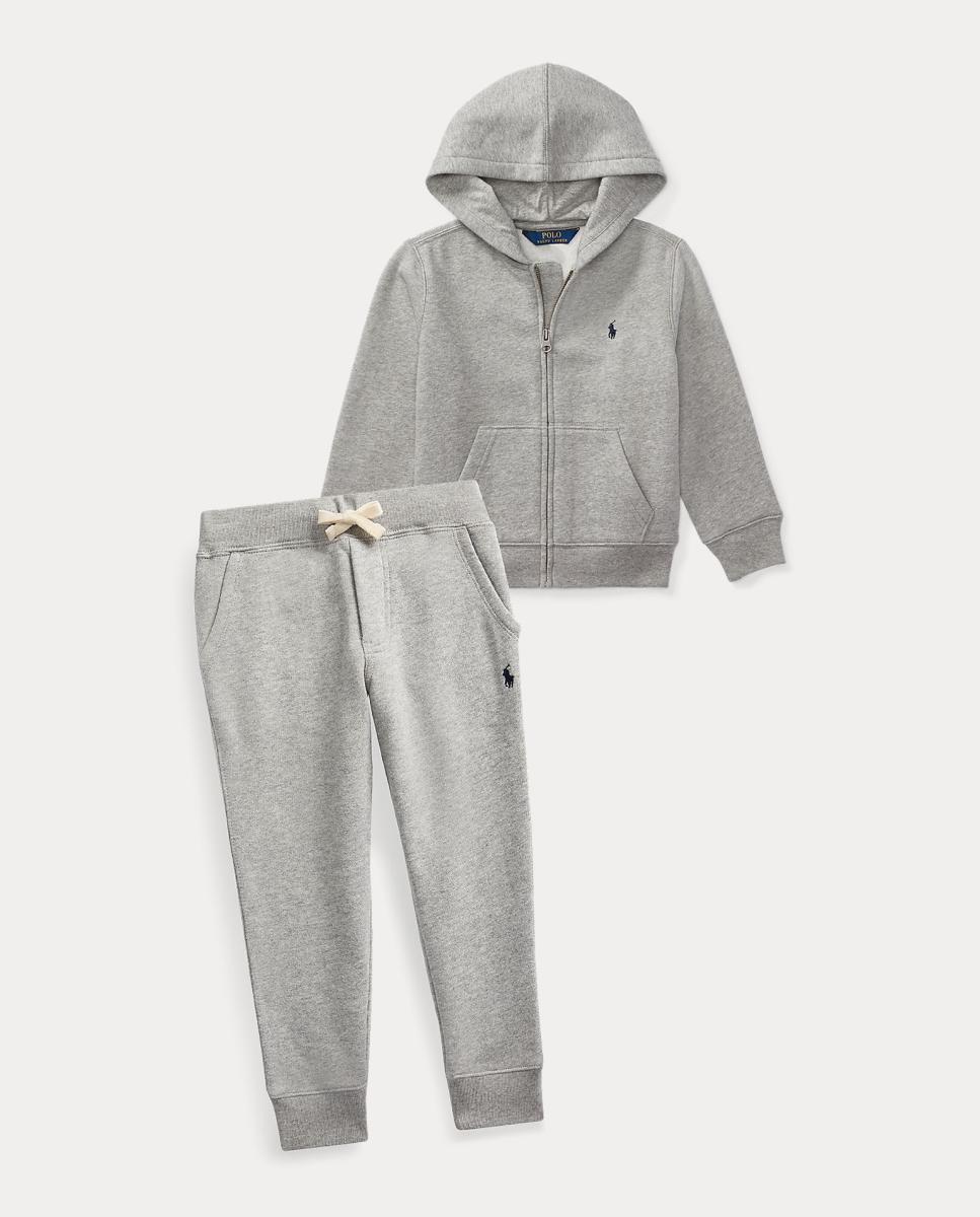 Calças Desportivas de Felpa com Cavalo Bordado Polo Ralph Lauren Cinzento-claro-6