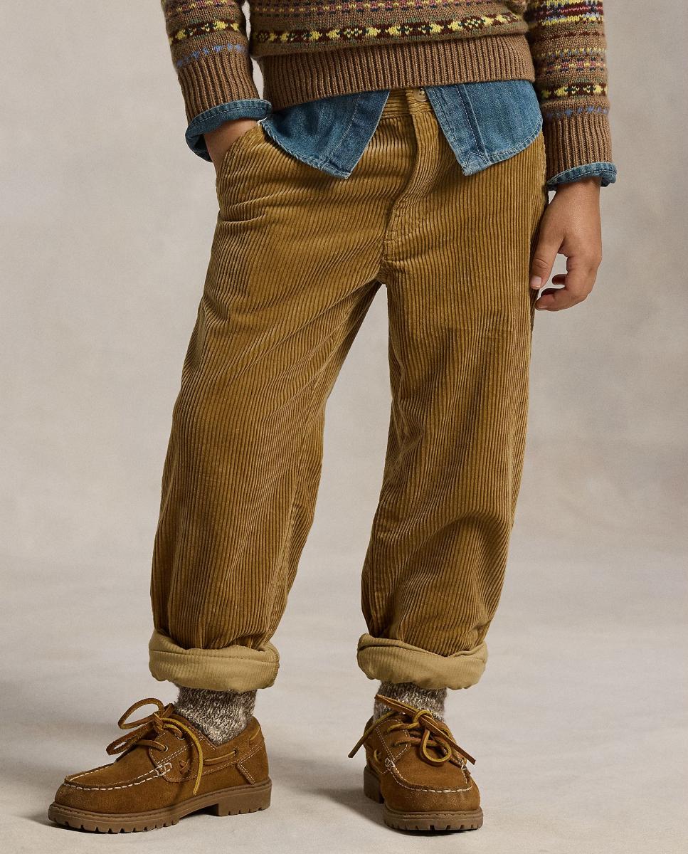 Calças de Bombazina Bedford Straight Fit Polo Ralph Lauren Camel-2