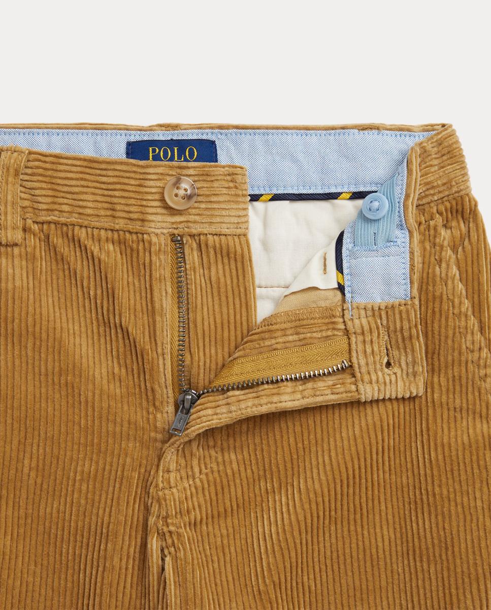 Calças de Bombazina Bedford Straight Fit Polo Ralph Lauren Camel-6
