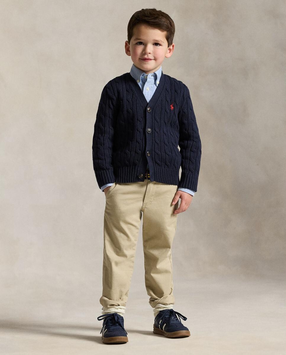 Calças Chino com Cinto e em Algodão - Caqui Caqui-3