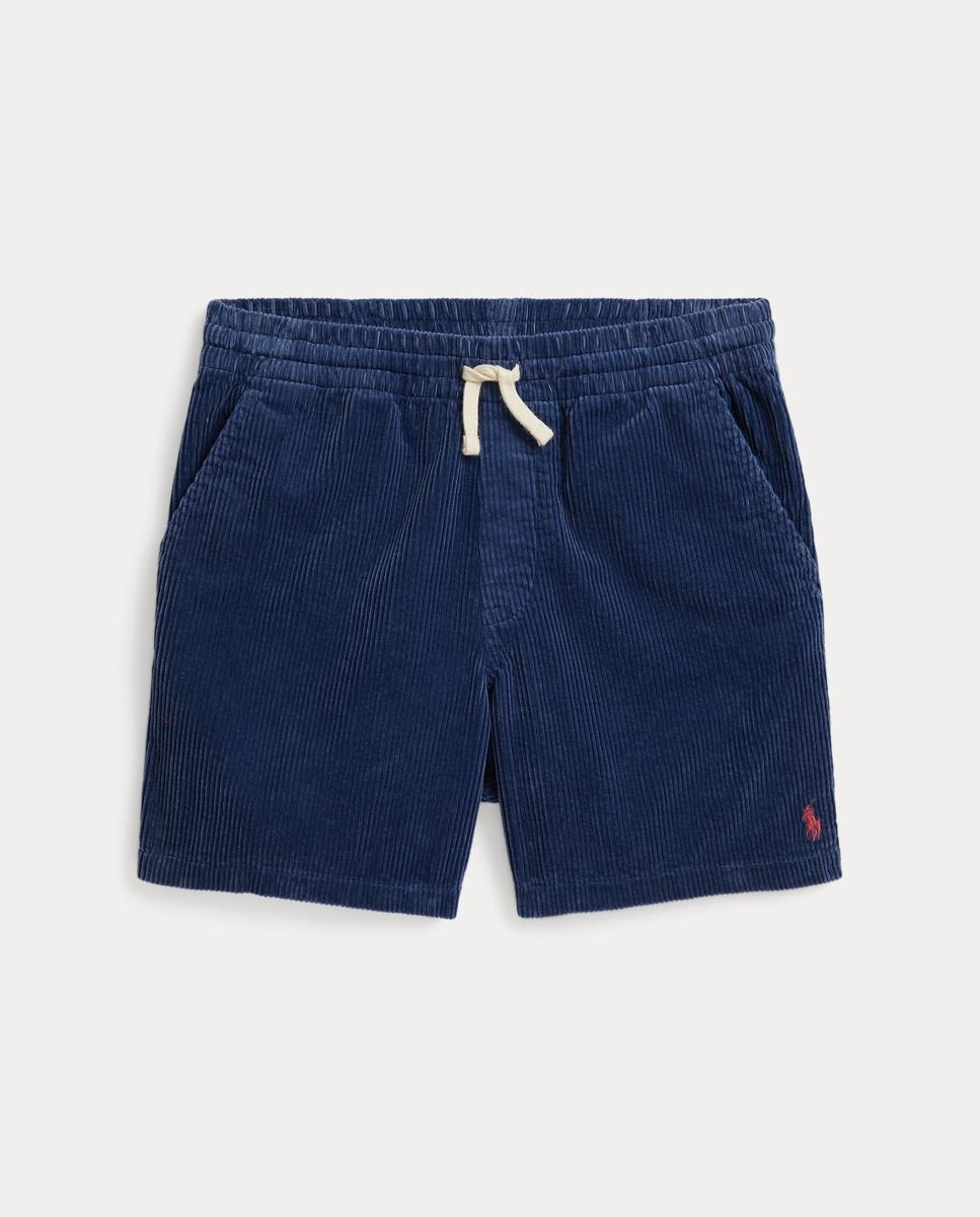 Calções de Bombazina com Cavalo Bordado Polo Ralph Lauren Azul-índigo-4