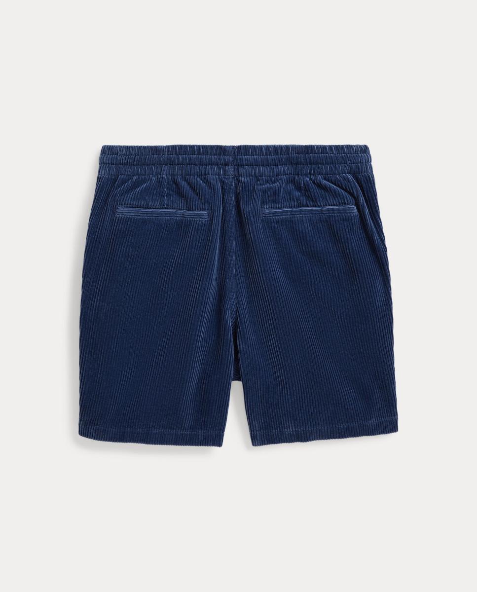 Calções de Bombazina com Cavalo Bordado Polo Ralph Lauren Azul-índigo-5