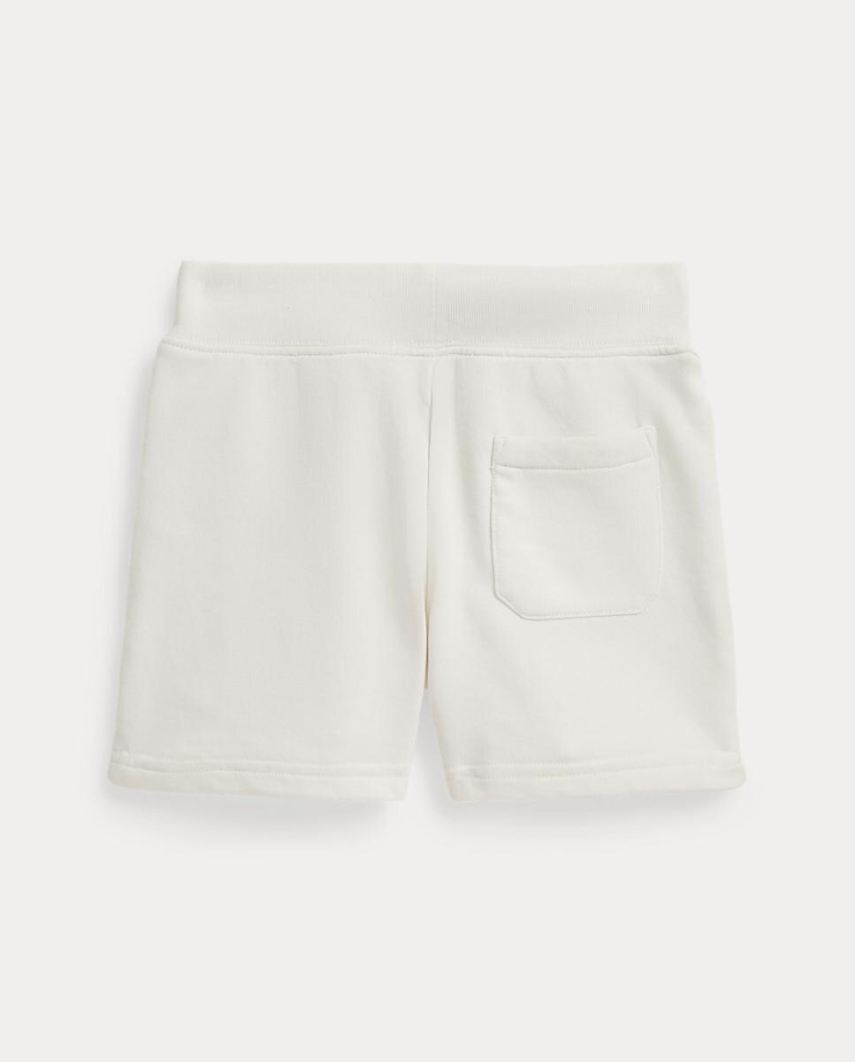 Calções Unissexo com Cintura Elástica e Big Pony Branco-marfim-2