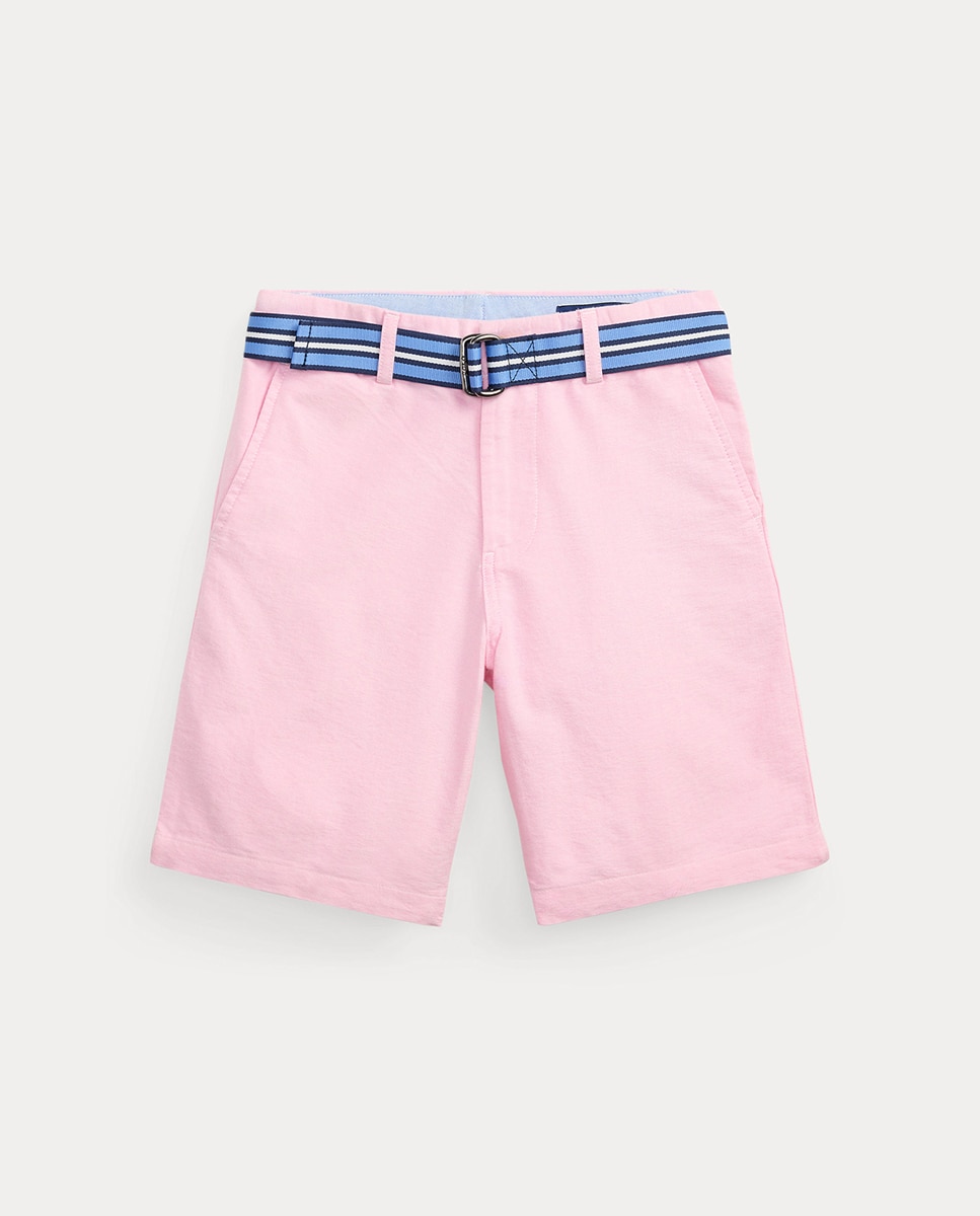Calções Bedford de Algodão Rosa-claro-4