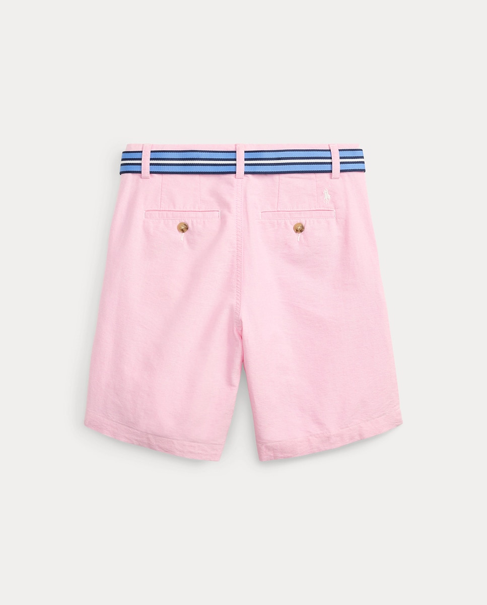 Calções Bedford de Algodão Rosa-claro-5