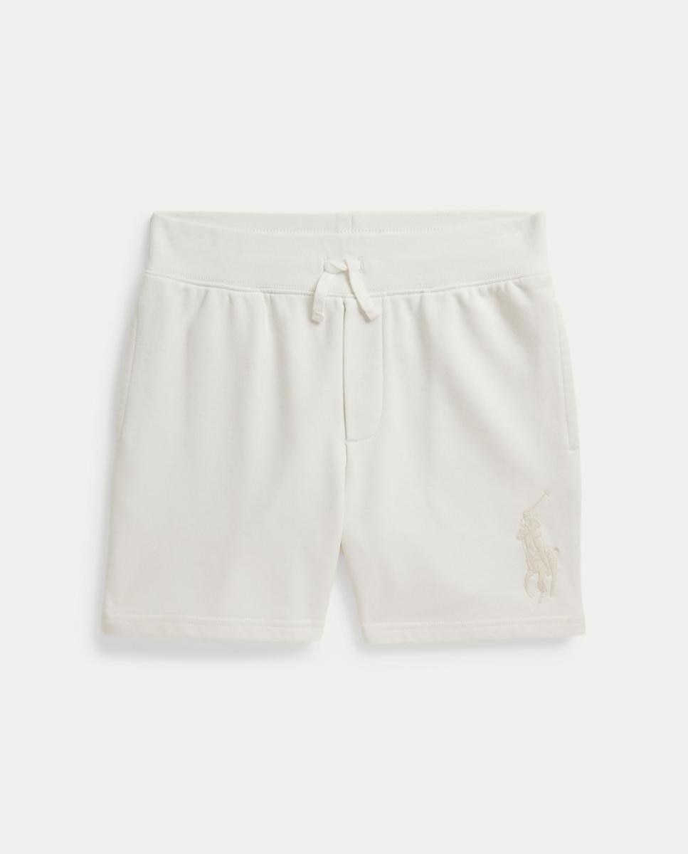 Calções Unissexo com Cintura Elástica e Big Pony Polo Ralph Lauren Branco-marfim-1