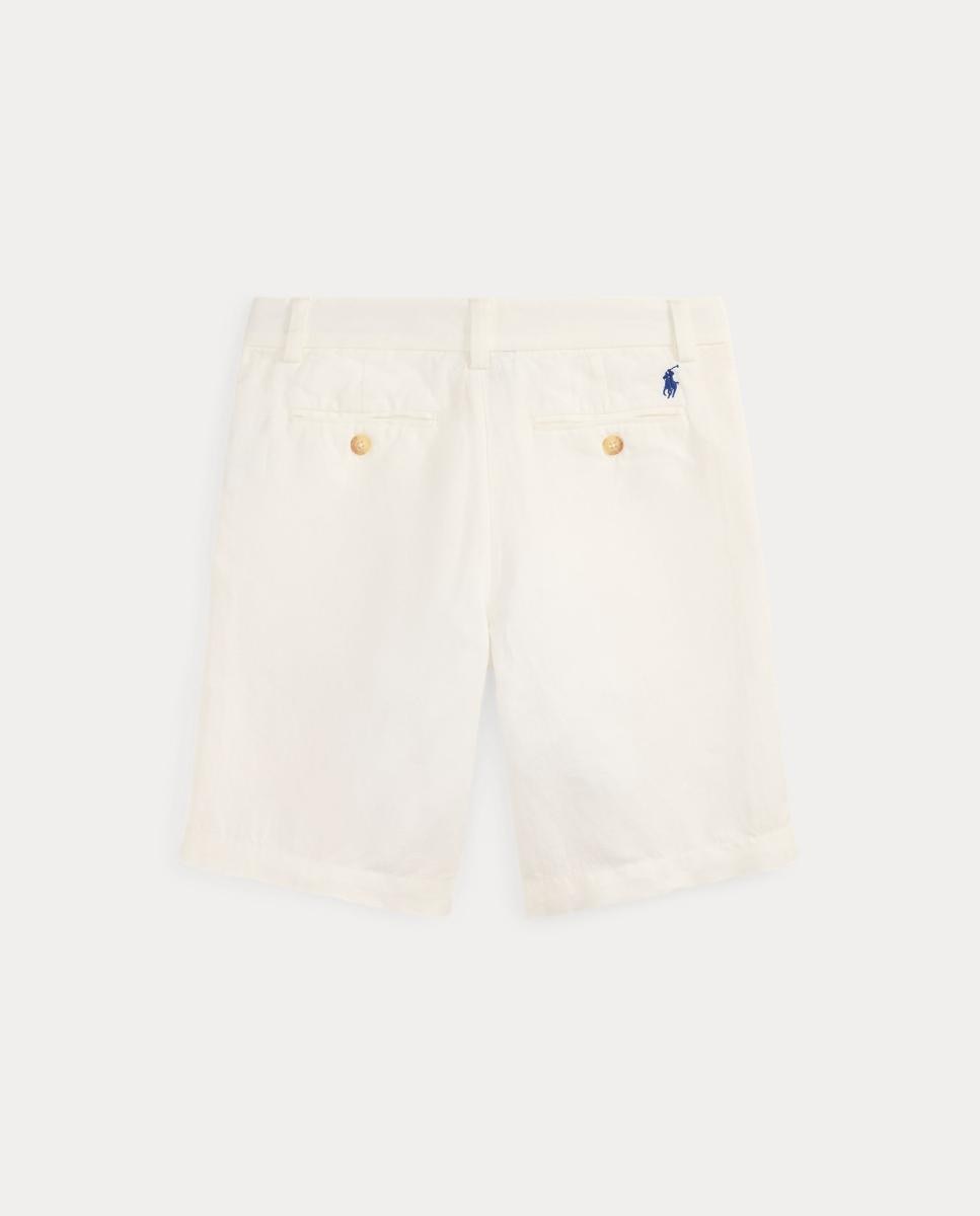 Calções de Linho e Algodão Branco-marfim-2