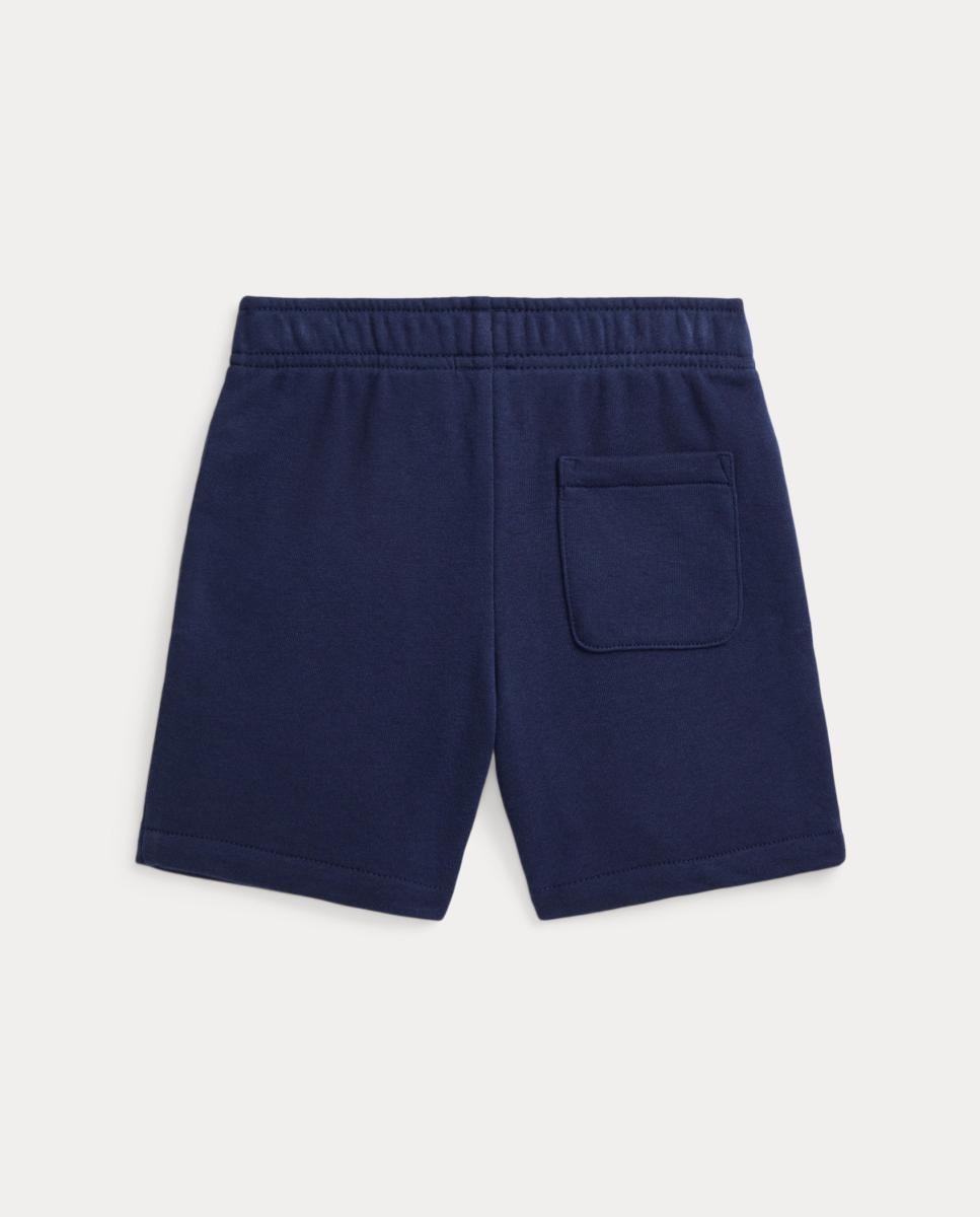 Calções com Cintura Elástica e Cavalo Bordado Azul-marinho-2