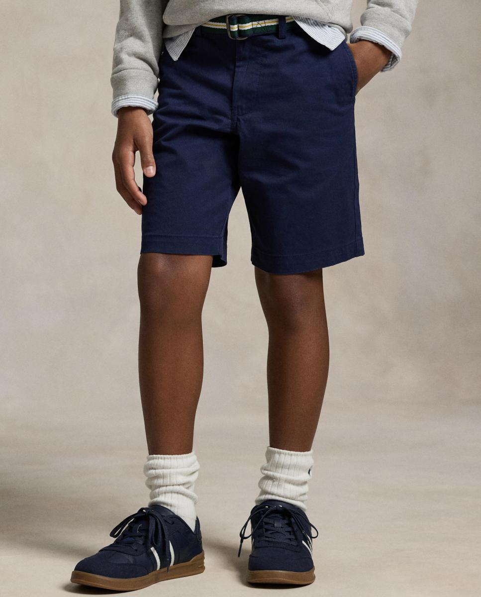 Calções Bedford de Algodão Azul-marinho-2