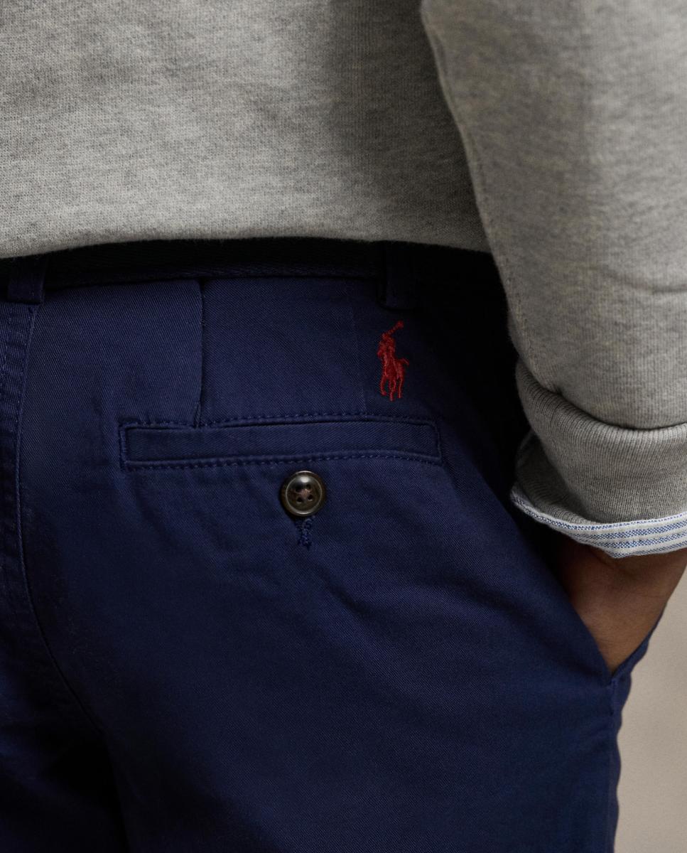 Calções Bedford de Algodão Azul-marinho-3