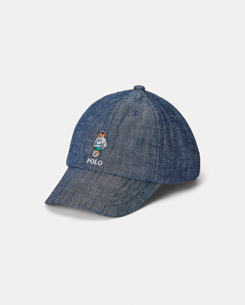 Gorra de niño de algodón con Polo Bear Años/(2-4) Azul
