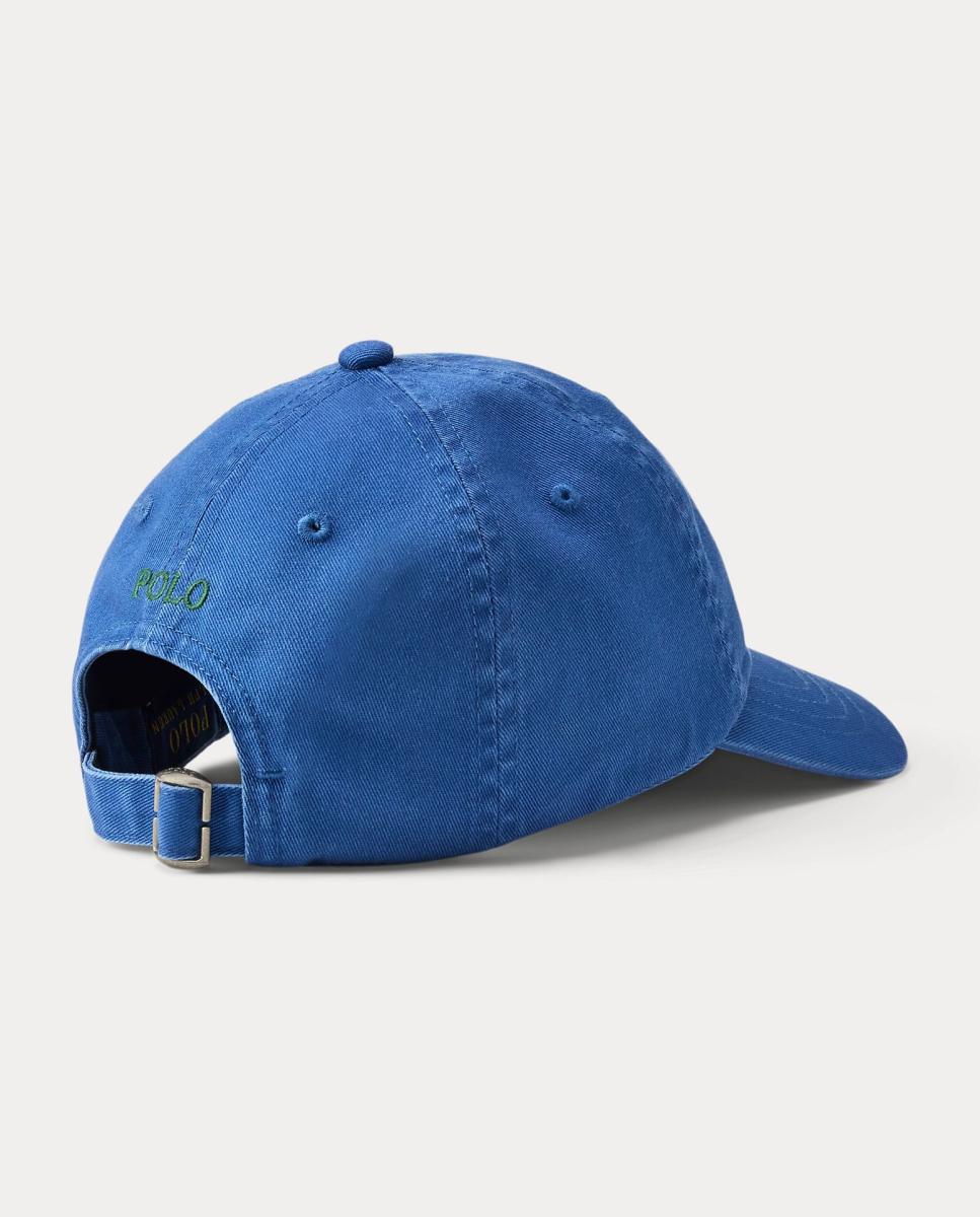 Boné Unissexo de Algodão com Cavalo Bordado Azul-índigo-2