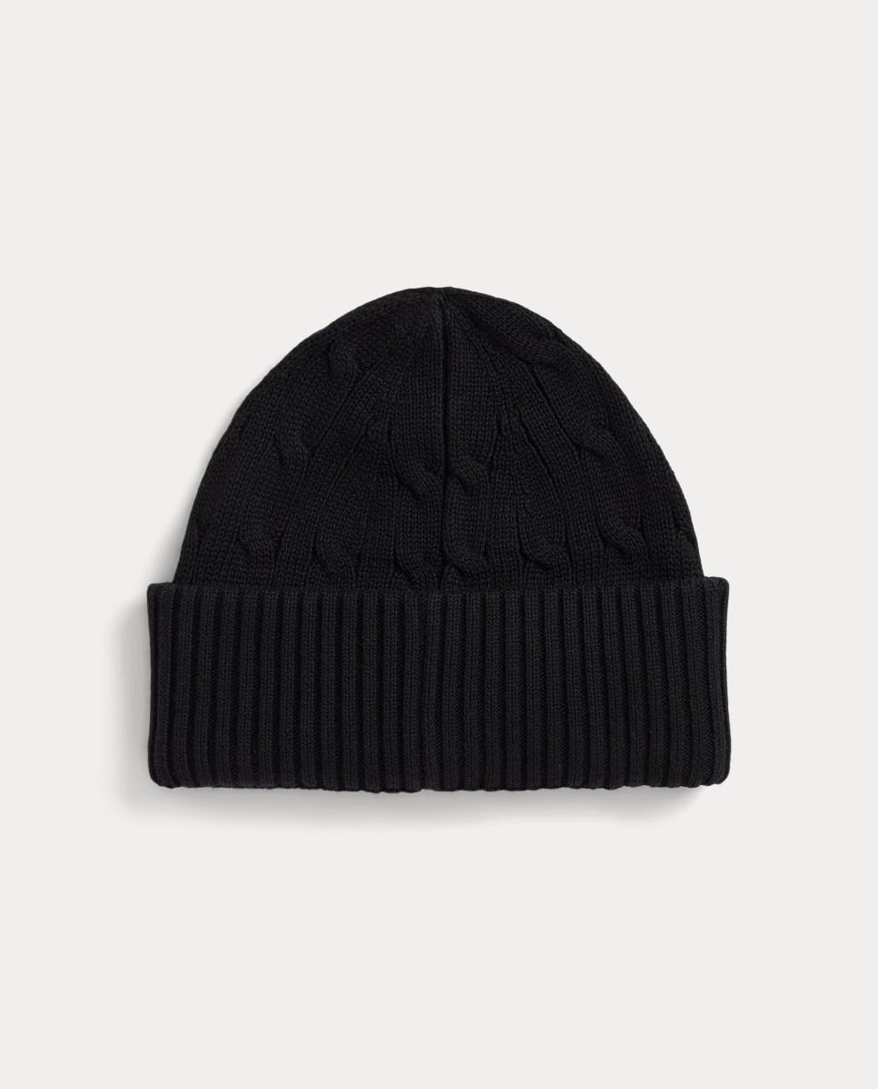 Gorro Unissexo de Algodão com Cavalo Bordado Polo Ralph Lauren Preto-2