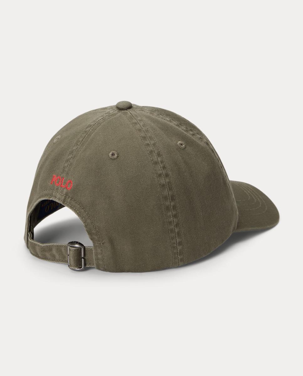 Boné Unissexo de Algodão com Polo Bear Verde-militar-2