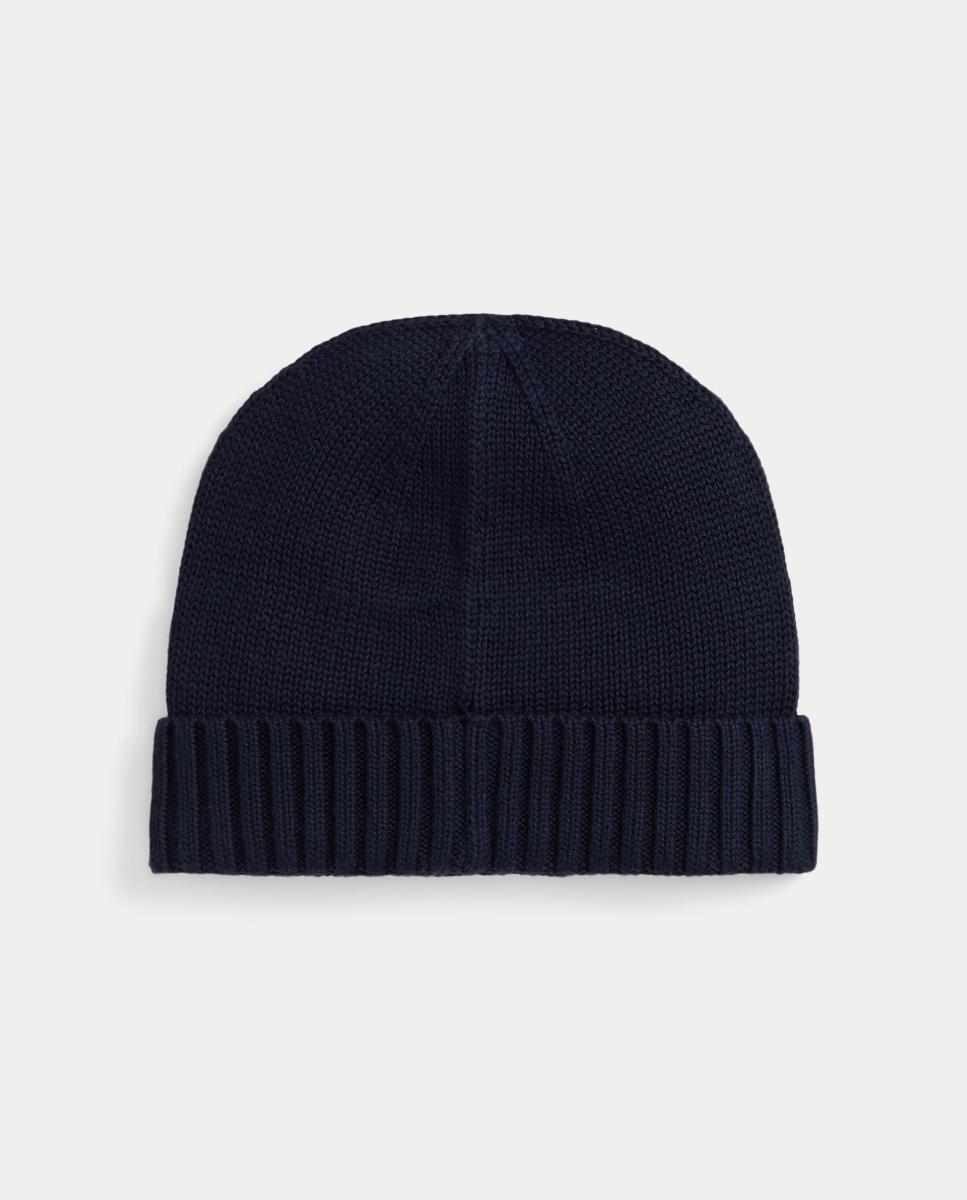 Gorro Unissexo de Algodão com Bandeira Polo Ralph Lauren Azul-marinho-2
