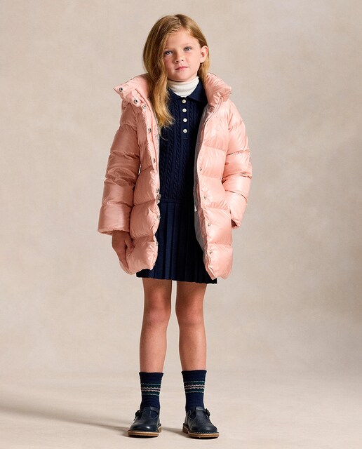 Imagem 0 de Blusão Acolchoado Comprido Metalizado de Penugem