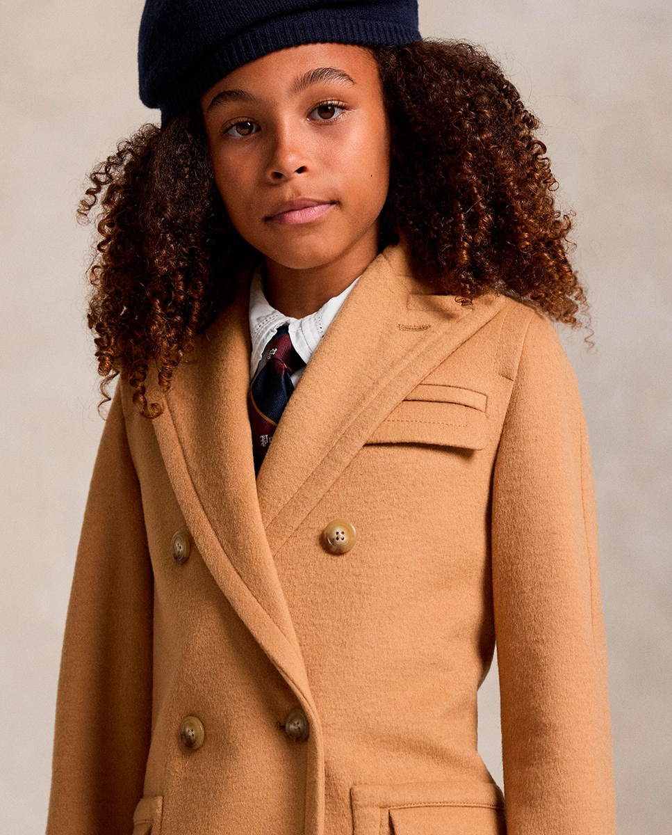 Sobretudo de Pano com Abotoadura Dupla Camel-2