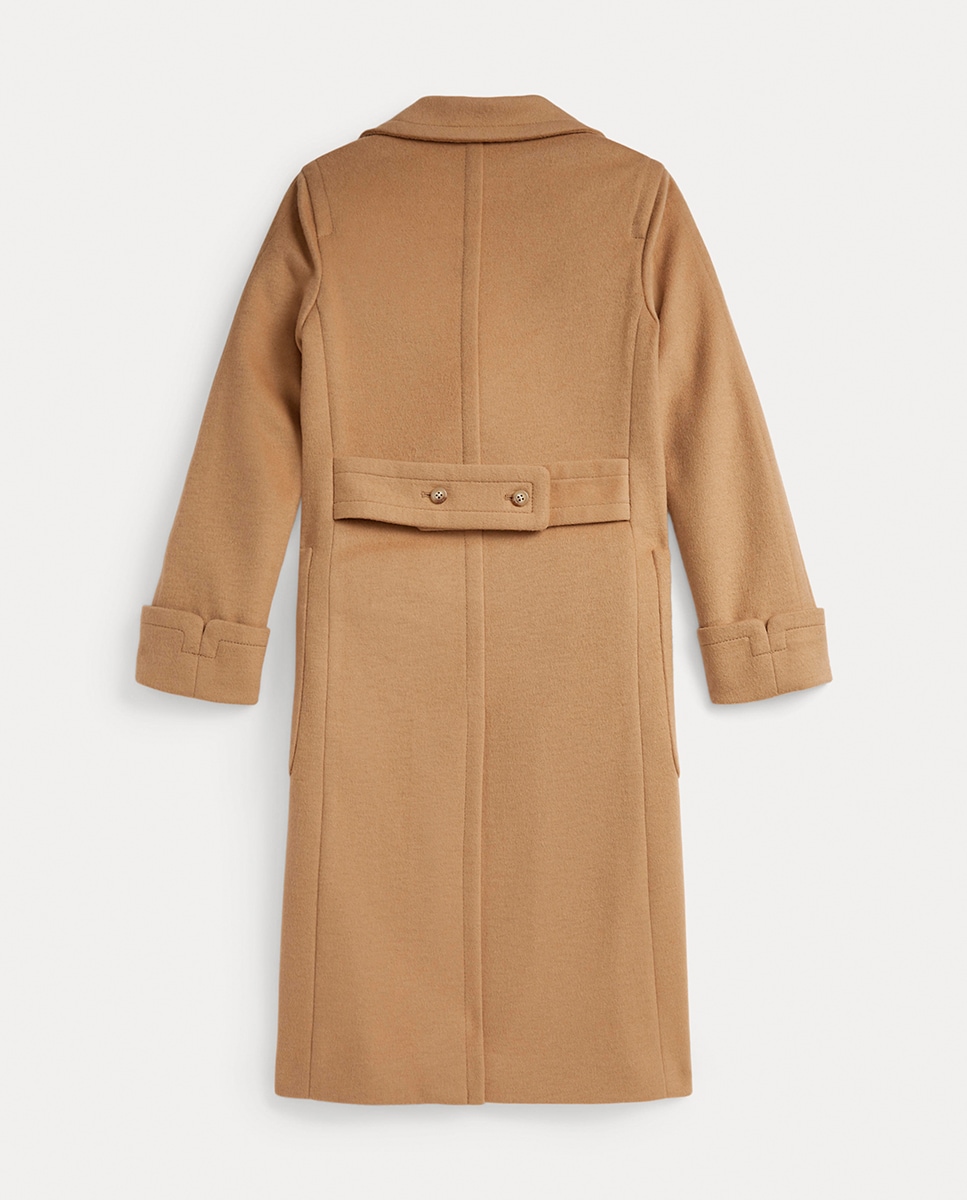 Sobretudo de Pano com Abotoadura Dupla Camel-5