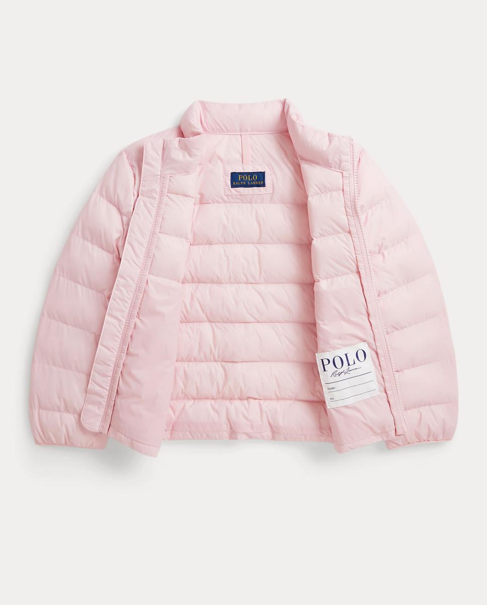 Blusão Acolchoado Ligeiro Repelente à Água Polo Ralph Lauren Rosa-3
