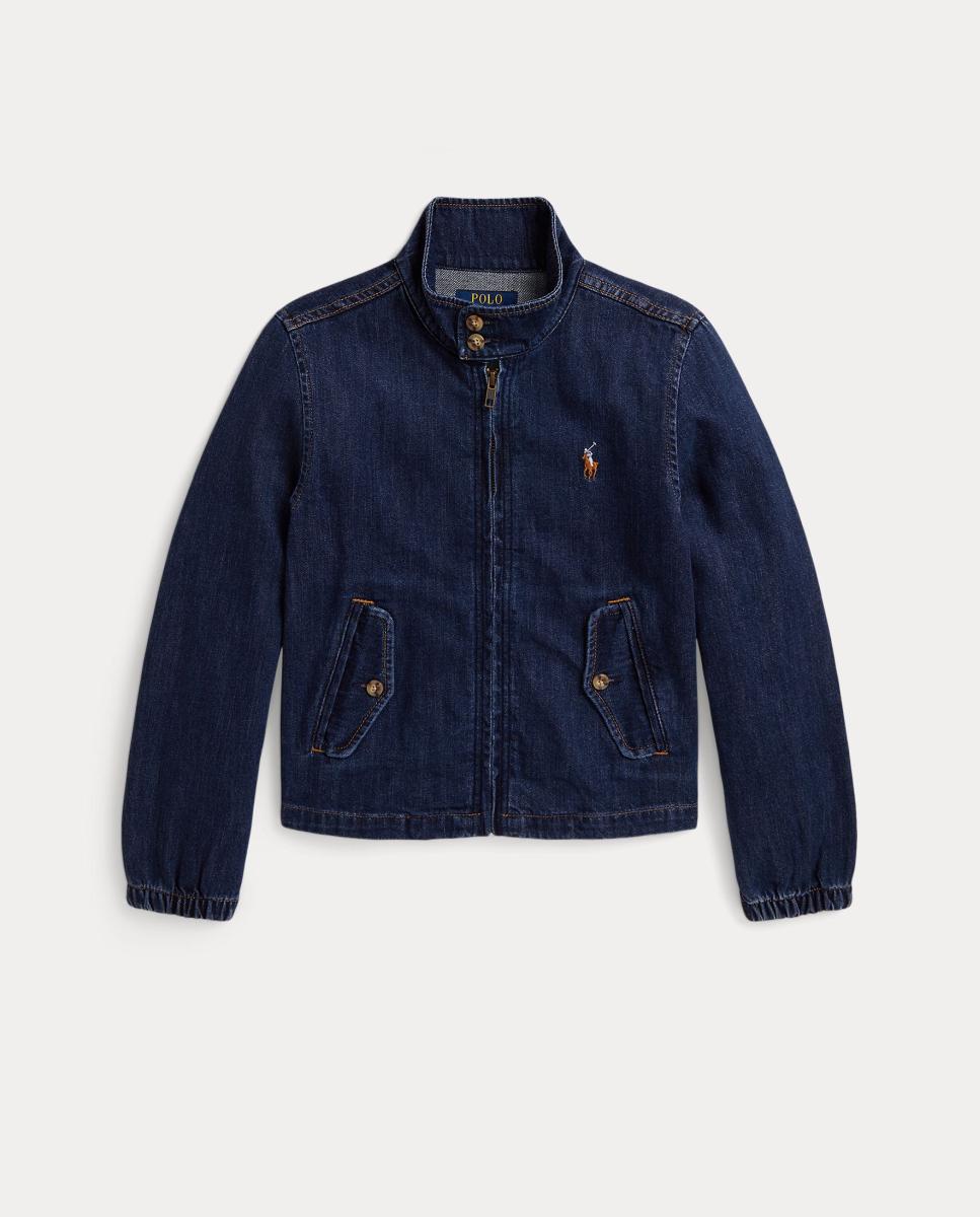 Casaco de Ganga com Cavalo Bordado Polo Ralph Lauren Azul-índigo-6