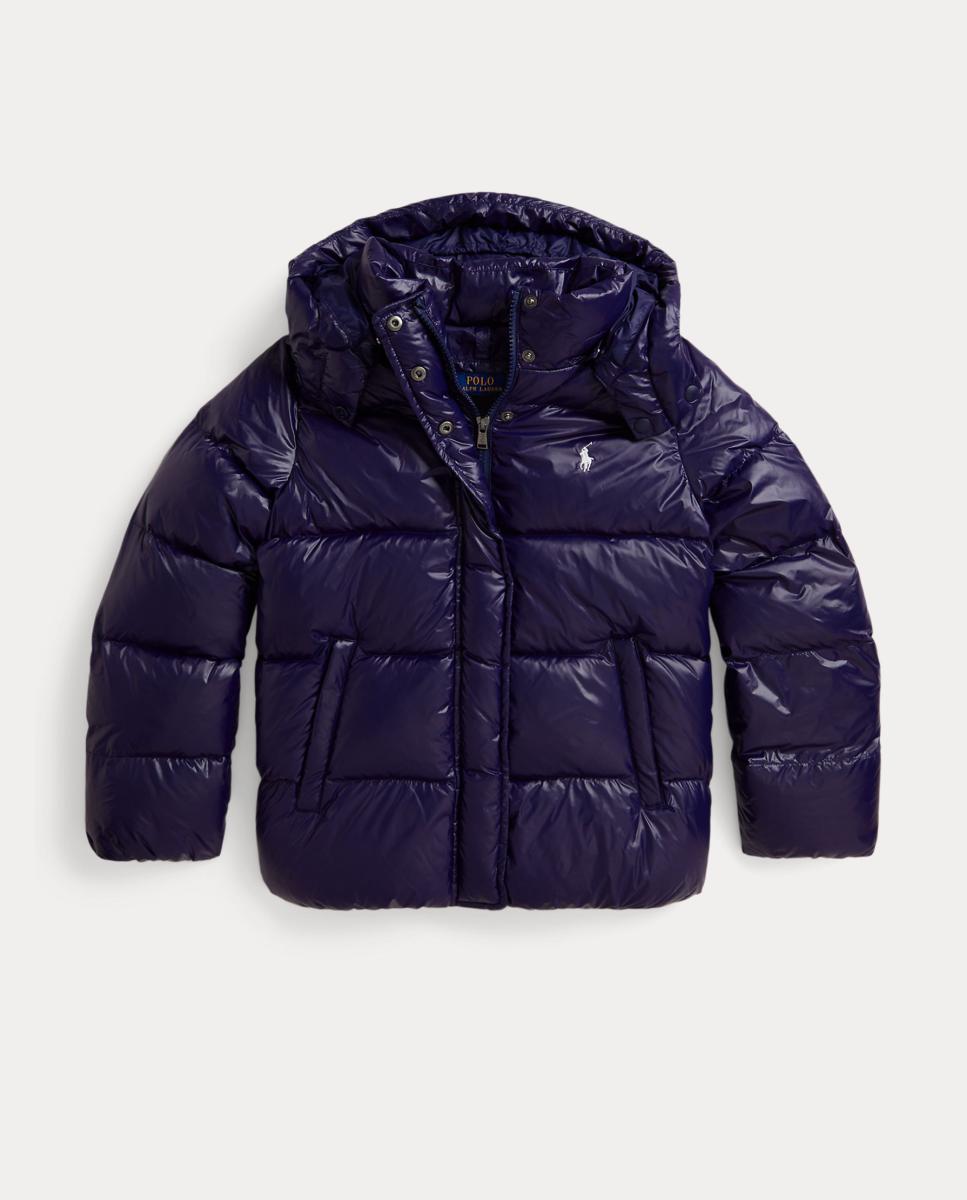Blusão Acolchoado com Capuz Amovível e Cavalo Bordado Polo Ralph Lauren Azul-marinho-4