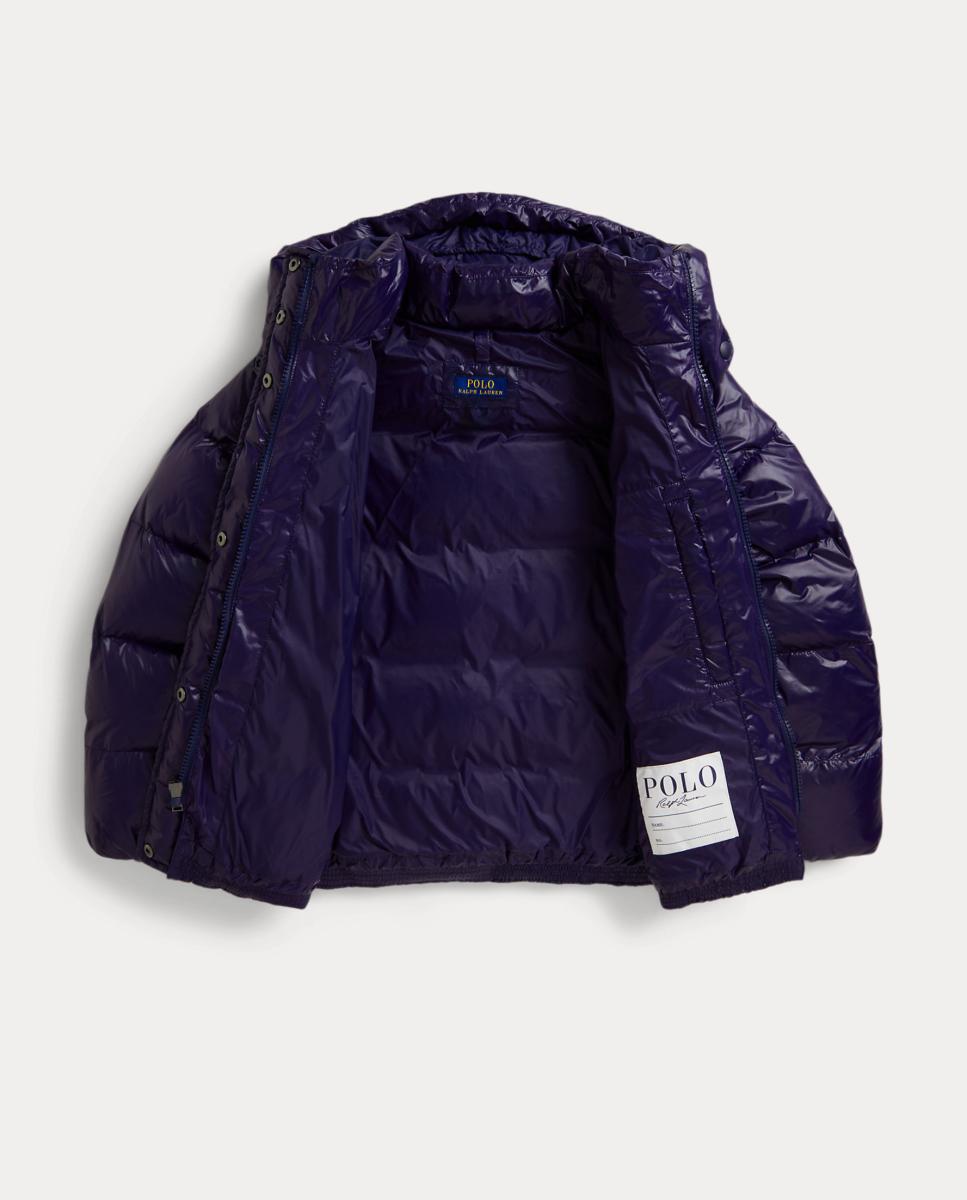 Blusão Acolchoado com Capuz Amovível e Cavalo Bordado Polo Ralph Lauren Azul-marinho-6
