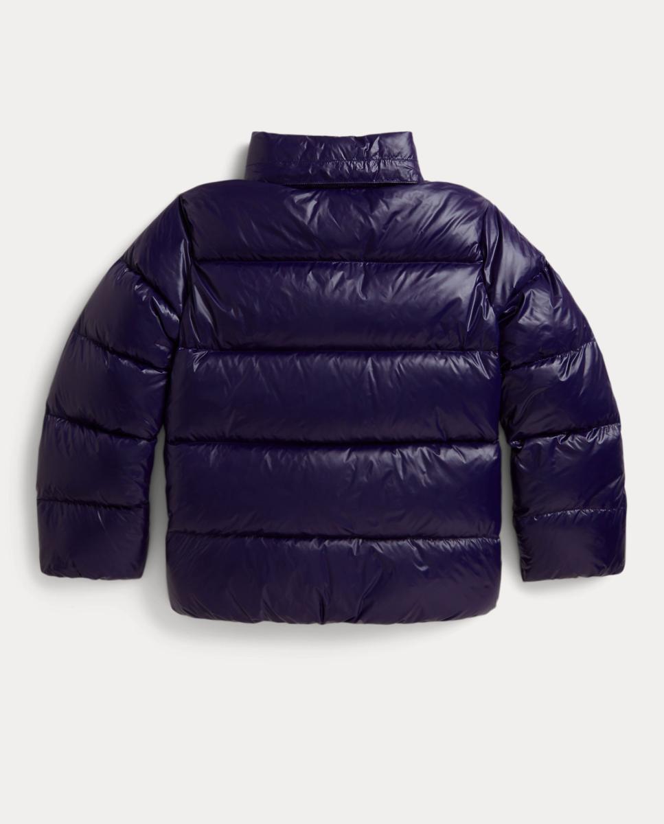 Blusão Acolchoado com Capuz Amovível e Cavalo Bordado Polo Ralph Lauren Azul-marinho-7