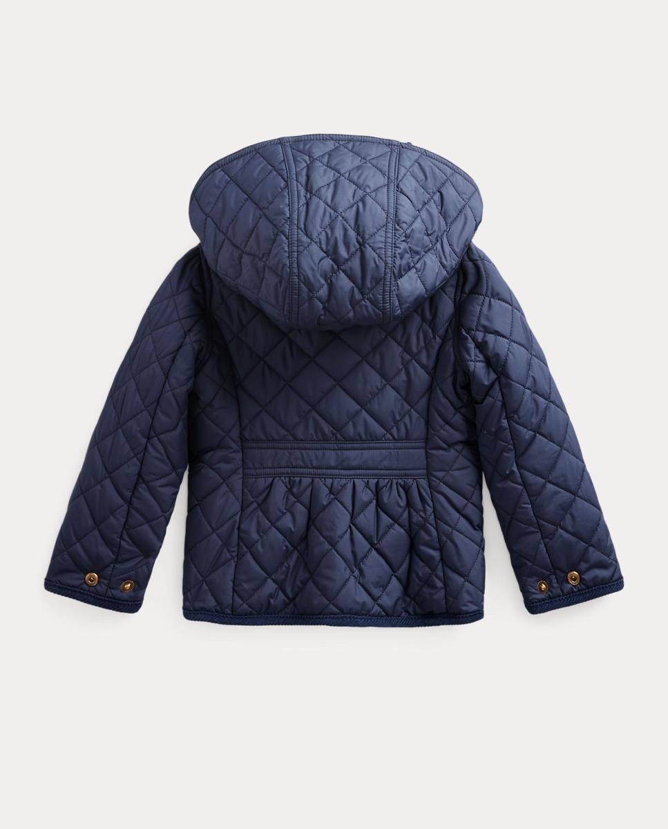 Casaco Husky Acolchoado com Gola de Bombazina Polo Ralph Lauren Azul-marinho-5