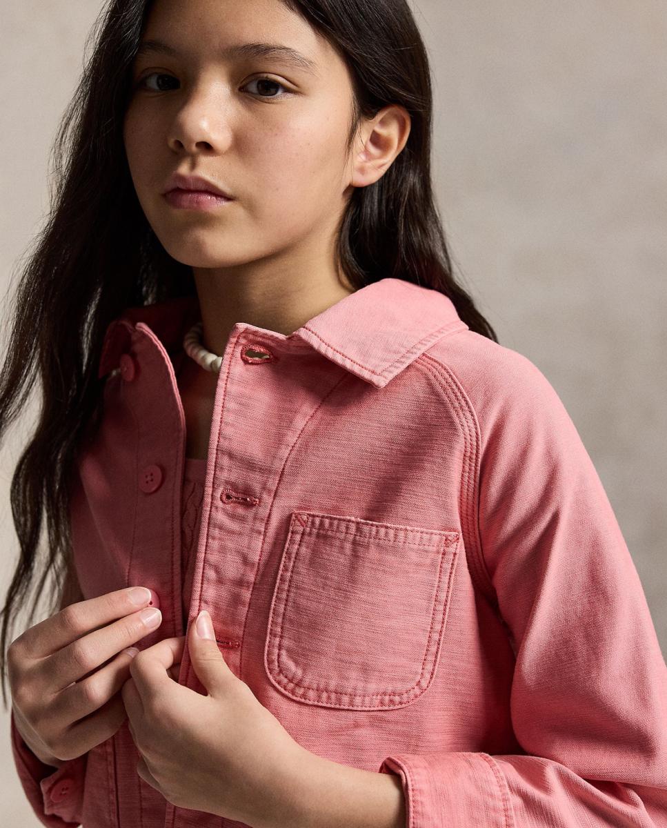 Blusão de Algodão com Botões Polo Ralph Lauren Terra-3