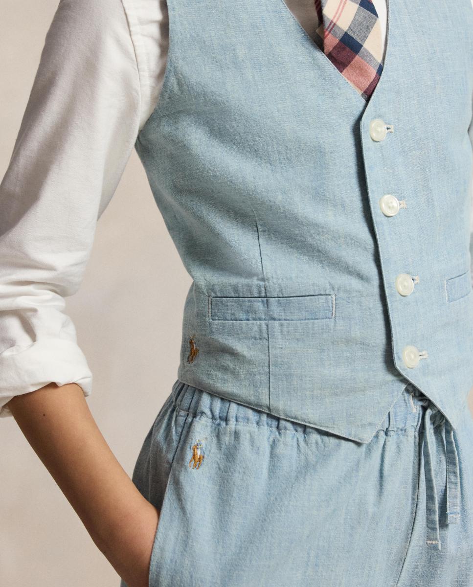 Colete de Chambray - Índigo Polo Ralph Lauren Índigo-3