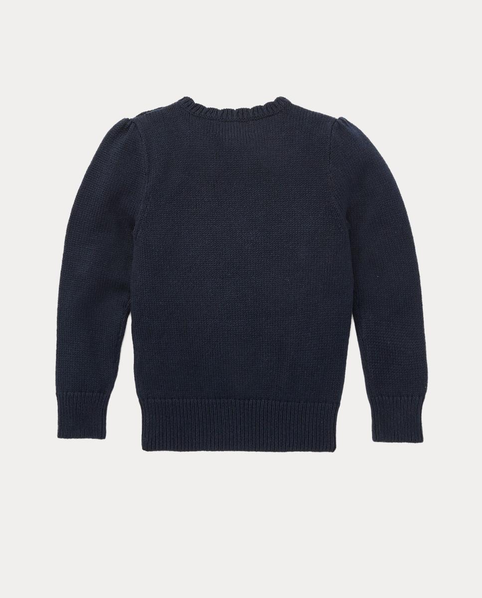 Camisola de Malha de Criança em Algodão com Polo Bear Azul-marinho-5