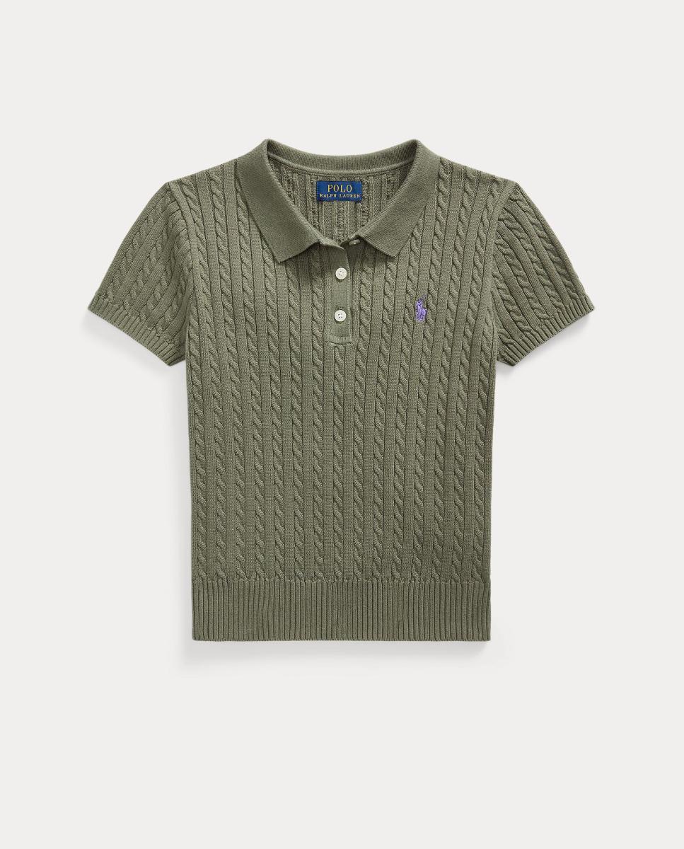 Imagem 0 de Camisola de Malha do Cabo Estilo Polo de Algodão