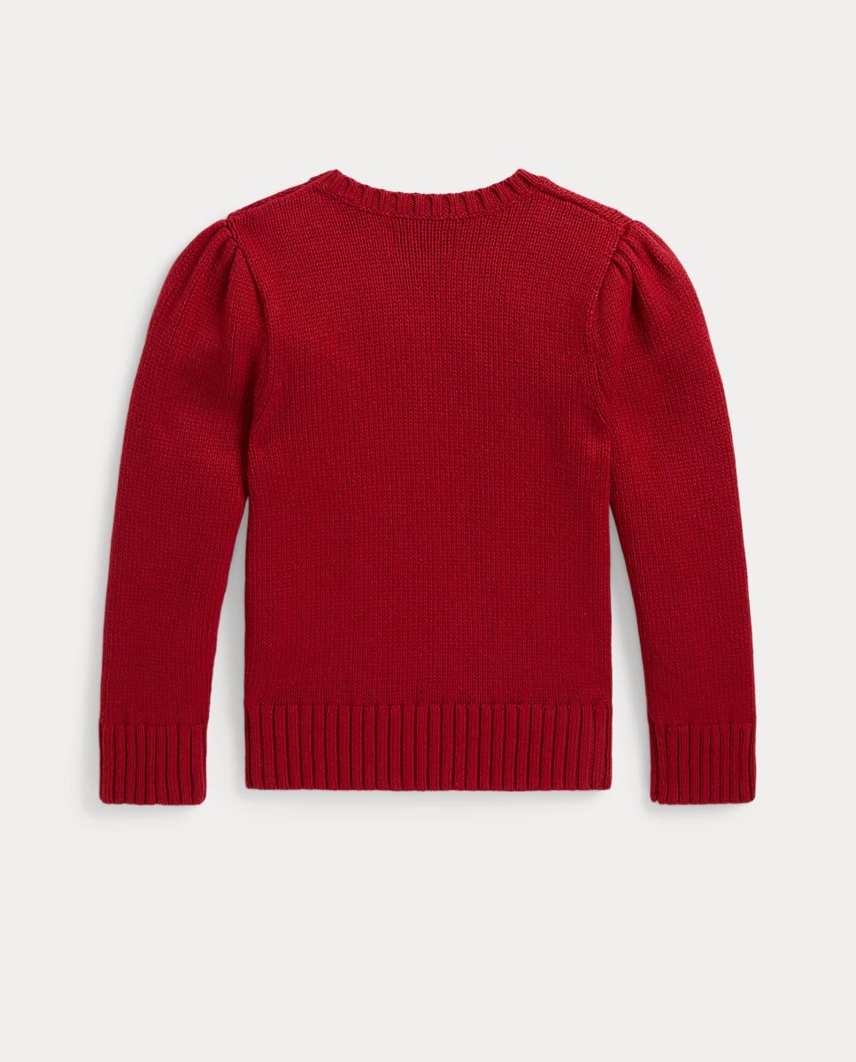 Jersey de niña de algodón con Polo Bear - Polo Ralph Lauren - Granate Granate-2