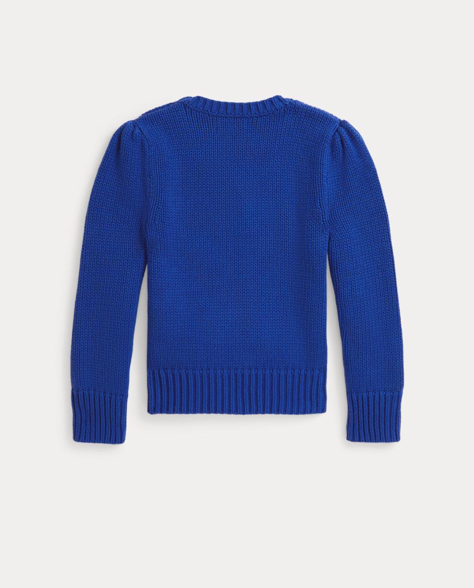 Camisola de Malha de Algodão com Bandeira Polo Ralph Lauren Azul-elétrico-2